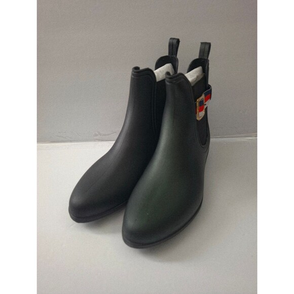 Henry Ferrera Shoes - Henry Ferrera Women's Two-Tone Chelsea Rain Boots — Black